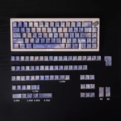 Equinox Flower 104+25 PBT Doubleshot Backlit 5-sided Dye-subbed Keycaps Set Cherry Profile Side Legends for MX Keyboard